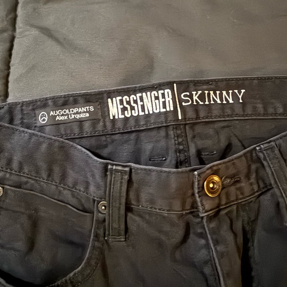 VINTAGE HANDMADE ROTTWEILER LEVIS DENIM COWBOY BLACK JEANS - Picture 4 of 5